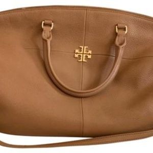 Tory Burch Ivy Slouchy Bark Leather Satchel